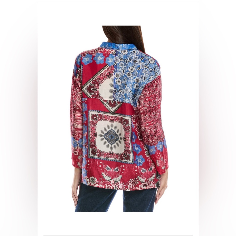 NWT Johnny Was Patchwork Button-Down Tunic/Blouse… - image 2